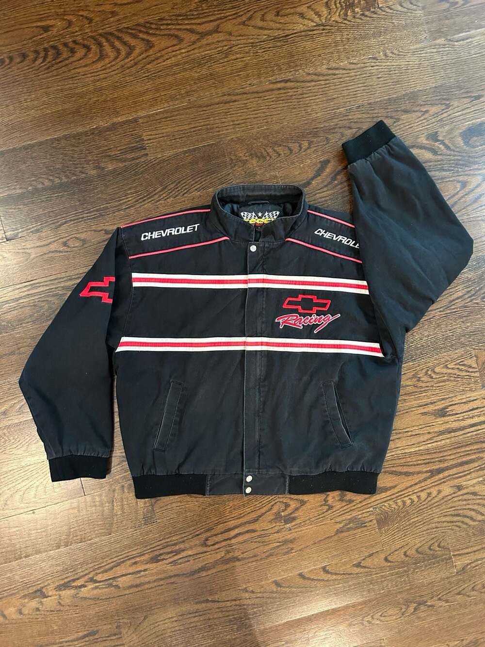 Vintage Essex Chevrolet Racing NASCAR Cotton Jacket Size XL